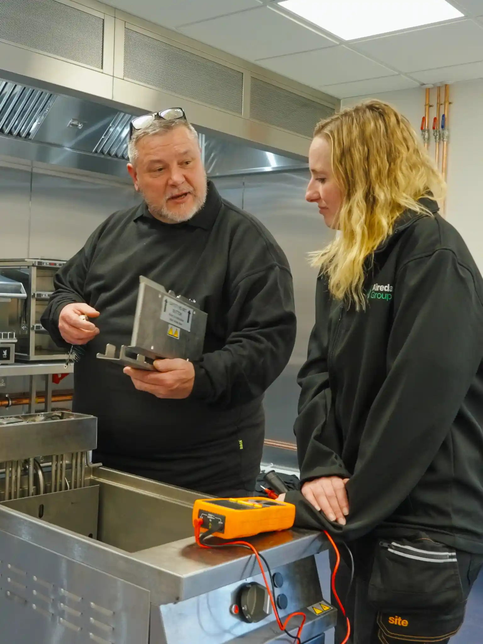 A training session in catering engineering at Airedale Academy