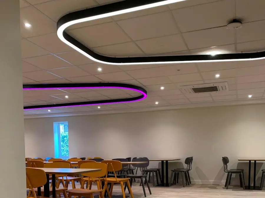 Feature lighting at Samworth Brothers