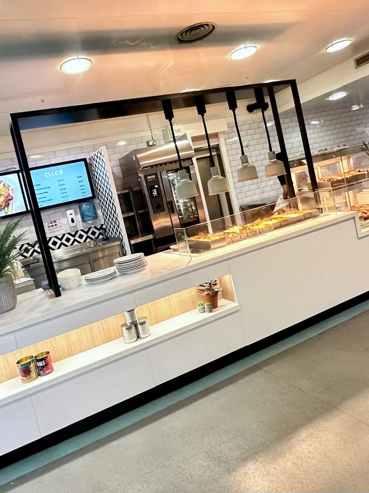 A counter designed for a contract caterer